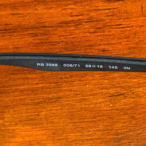 Ray-Ban RB3540 Aviator Sunglasses Matte Black 58mm w Case & Cloth Frames Only - Picture 6 of 13